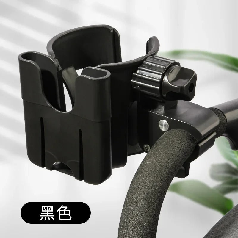 Baby Stroller Mobile Phone Holder Pushcart Water Cup Holder 2-in-1 Baby Bottle Beverage Cup Holder Accessories Universal Stand